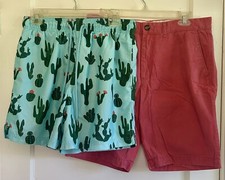 Lot of 2 Pairs Old Navy Chino Shorts  George Swim Trunks Men's size 32/M 32-34 