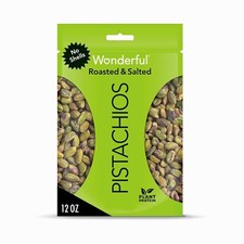 Wonderful Pistachios No Shells, Roasted Salted Nuts, 12 Ounce Resealable Bag