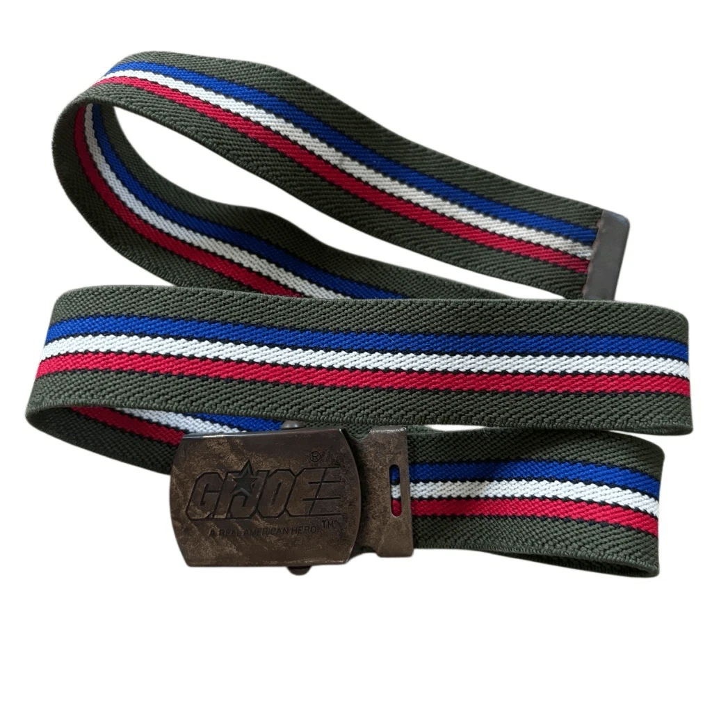 Ceinture Garçon B 1896 - Taille 26 - Bleue - Boucle Dorée - Tissu