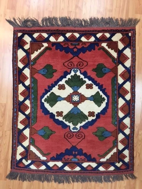 3'4" x 4' New Pakistani Vegetable Dye Oriental Rug - Hand Made - 100% Wool - Image 2 of 4