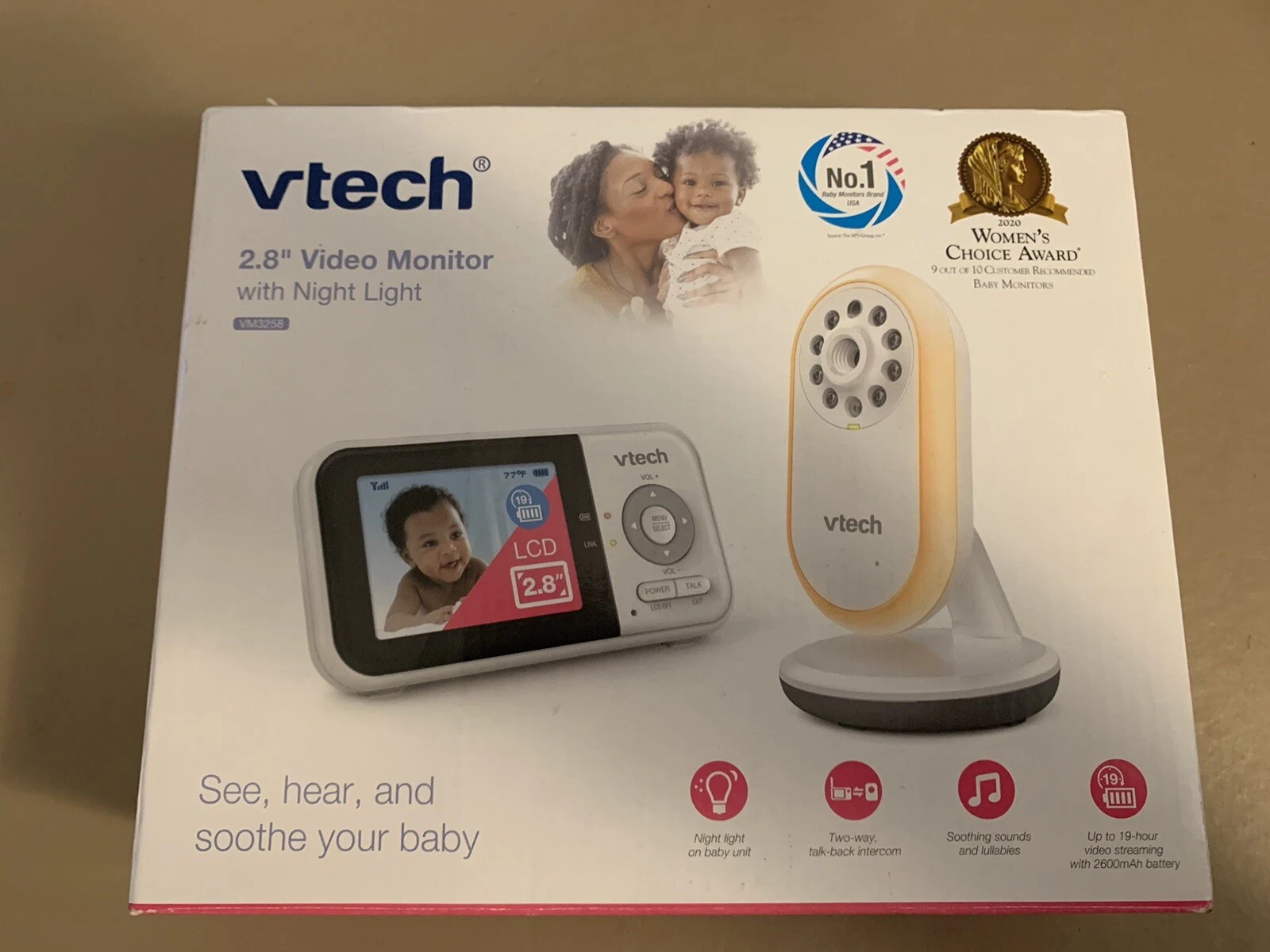 Vtech 2.8” Baby Video Monitor W/ Night Light NEW