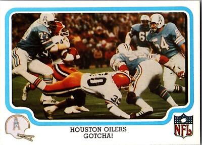 1979 Fleer Team Action Houston Oilers Football Card #22