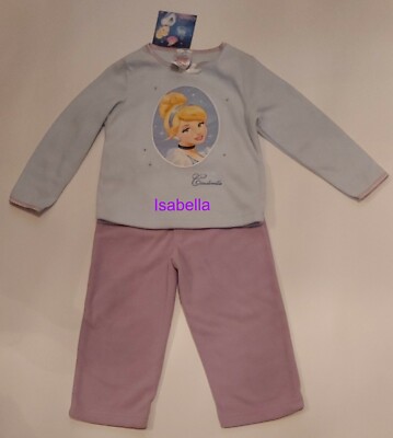 Personalisierter Disney Cinderella Schlafanzug Alter 18-24 Monate bestickt mit Namen
