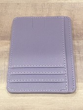 HALARA CREDIT CARD HOLDER PURPLE FAUX LEATHER NEW
