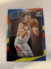 ZHOU QI 2017-18 DONRUSS OPTIC RATED ROOKIE RED YELLOW #151 SP HOUSTON ROCKETS