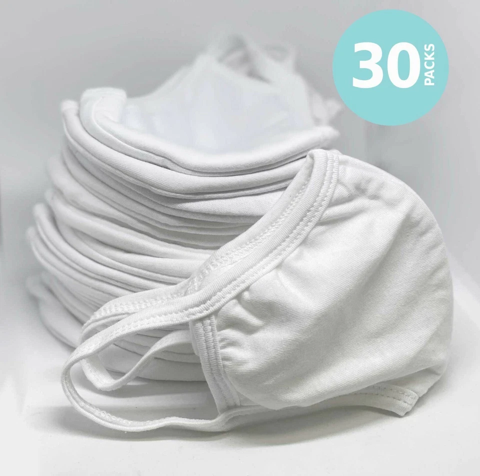 30 pieces 100% cotton Teen face mask back to school size small - Image 4 of 4