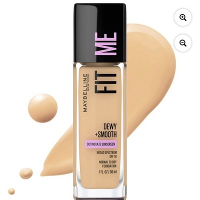 New Maybelline Fit Me DEWY + SMOOTH Foundation  ~ 220 Natural Beige ~ Rare
