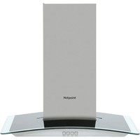 Hotpoint 60cm Curved Glass Cooker Hood - Stainless Steel PHGC64FLMX