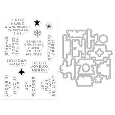 Hero Arts "MODERN HOLIDAY GREETINGS" Stamps Only OR Stamp  Dies Bundle 2025