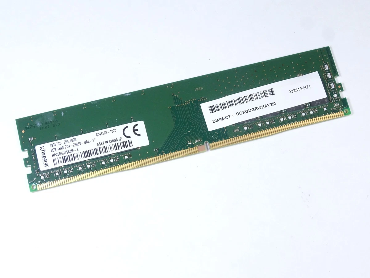 Kingston PC4-21300 (DDR4-2666) Bus Speed Computer RAM 8 GB
