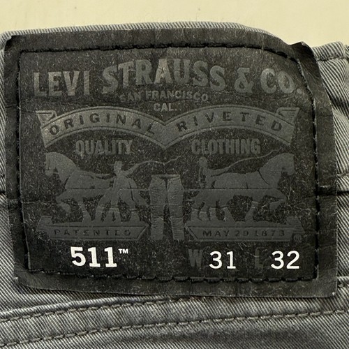 Levis 511 Chino Pants Sz 31x32 Mens Straight Leg Army Green Cotton Blend Classic - Picture 8 of 11