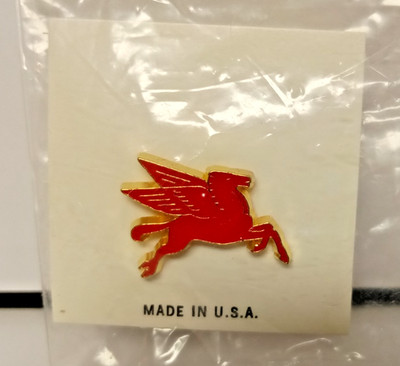 VTG EXXON MOBIL OIL FLYING RED PEGASUS ICONIC LOGO LAPEL PIN (NEW)