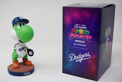 Super Mario Galaxy Yoshi LA Dodgers Bobblehead 3/31 SGA Presale Nintendo Movie