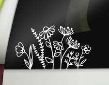 Wildflowers Decal  Boho Floral Decal  Girly Vinyl Sticker  Wildflowers Car De