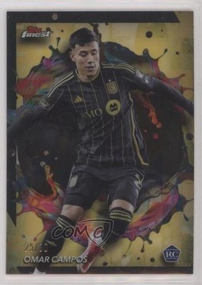 2024 Topps Finest MLS Rare Gold Refractor 25/30 Omar Campos #278 Rookie RC 4e9