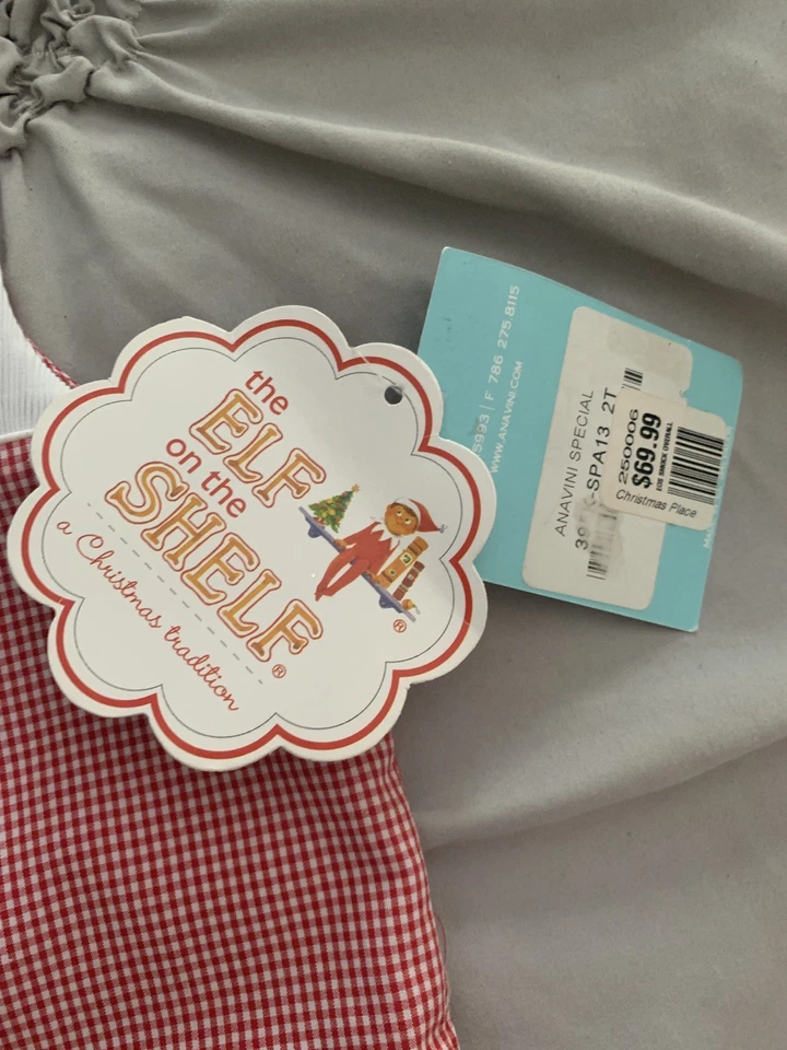 De colección. Nuevo con etiqueta Smocked Elf on the Shelf Jon Jon/Longall/Mameluco 2T Anavini 2012 Foto 4 de 4