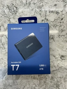 Nouveau Samsung 4TB portatif SSD T7 USB 3.2 Gen 2 MU-PC4T0T/AM