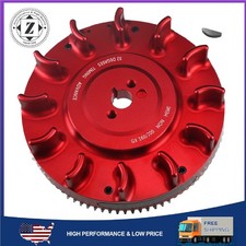 Red Electric Start Billet Flywheel For Honda GX160/GX200 196cc Clone Tillotson
