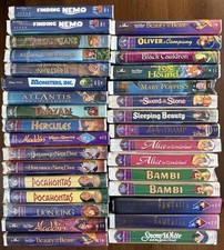 Disney Animation 31 Clamshell Family Classics VHS Tapes 9 Sealed Black Diamond