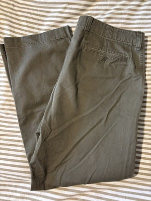 Todd Snyder Favorite Chino Pants Relaxed Fit High Rise Green Cotton Mens 36x32