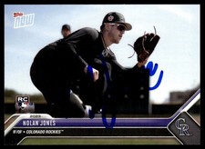 2023 Topps Now Road Opening Day Nolan Jones RC Guardians #OD-270 Signed