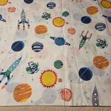 Pottery Barn Kids Solar System Twin Flat Sheet Excellent  GLOW IN THE DARK ! New
