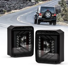 For 07-17 Jeep Wrangler Jk Led Tail Light Assembly Rear Smoked Turn Signal Pair For 07-17 Jeep Wrangler Jk Led Tail Light Assembly Rear Smoked Turn Signal Pair