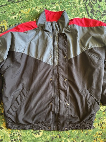 Vintage Bill Blass Jacket Mens Red, Black, Grey Windbreaker Full Zip SIZE XL - Picture 8 of 8