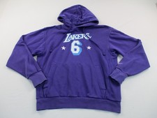 Nike Los Angeles Lakers Hoodie Sweater Mens Medium Purple Lebron James