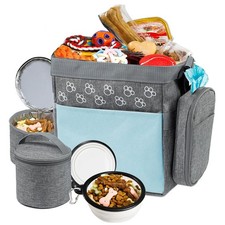 Dog Travel Bag with Treat Pouch, Airline Approved Dog Bags for Traveling, 2 D...