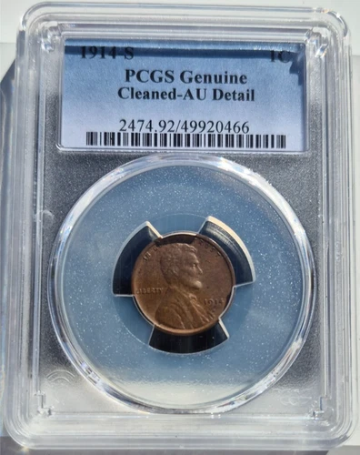 1914-S Lincoln Cent PCGS Genuine AU Details