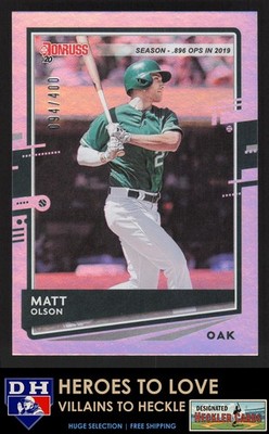 2020 Donruss Season Stat Line #/400 Matt Olson #103 Athletics *Read*