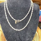 Vintage Beautiful Miriam Haskell Gold Tone Twist Link Necklace 30”