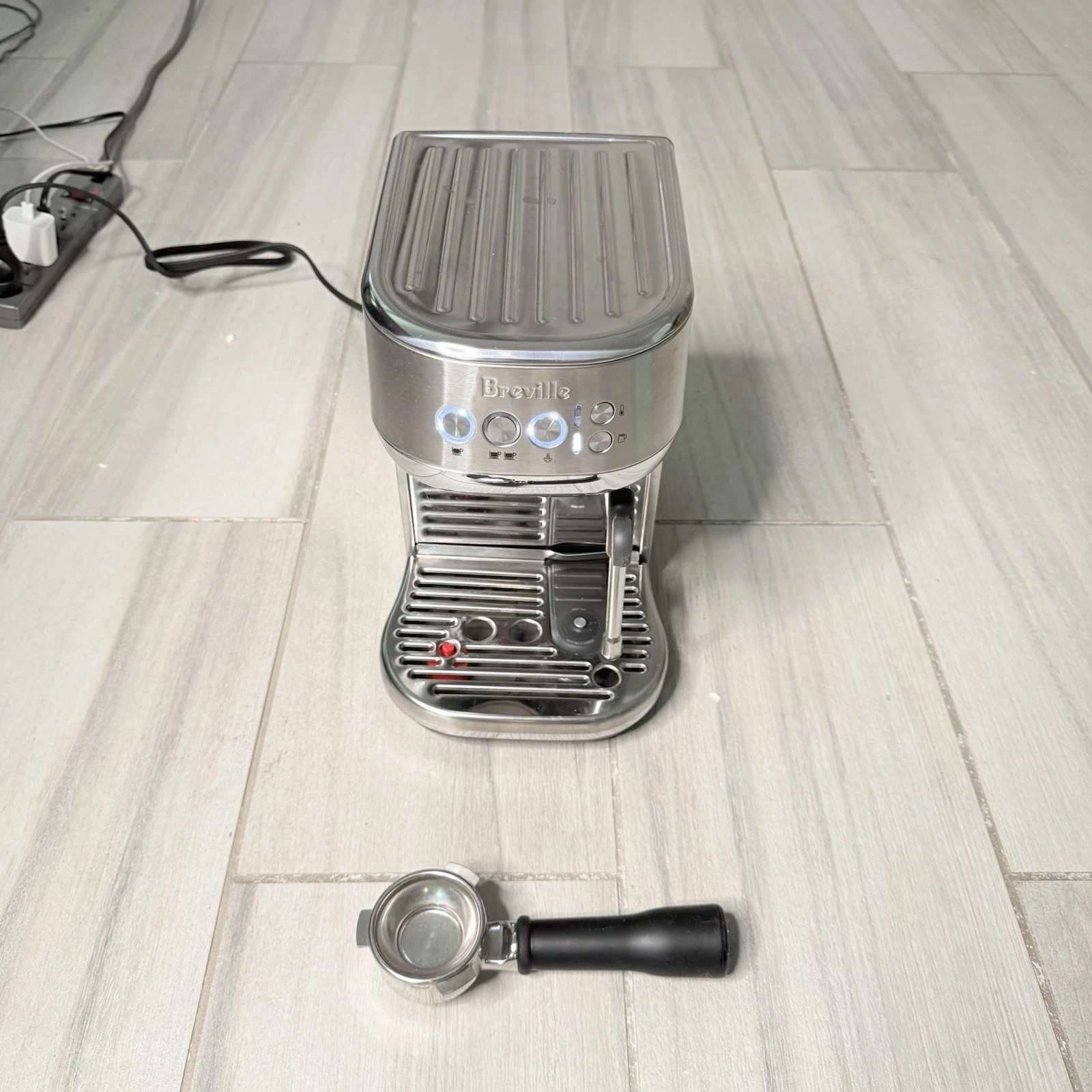 Breville BES500 Bambino Plus Compact Espresso Machine Silver *NO H2O Tank*