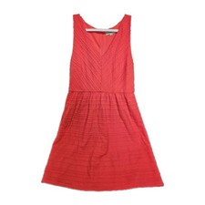 LOFT Women's Sleeveless Red Textured Dress Size 10