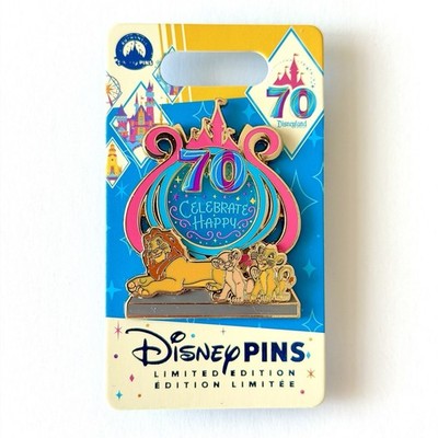 Disney 2026 70th Anniversary Celebrate Happy Pin Lion King Mufasa Simba Nala