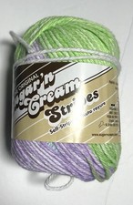 SUGAR  N CREAM COTTON YARN. 1pk. VIOLET STRIPES . ICombine Shipping. READ