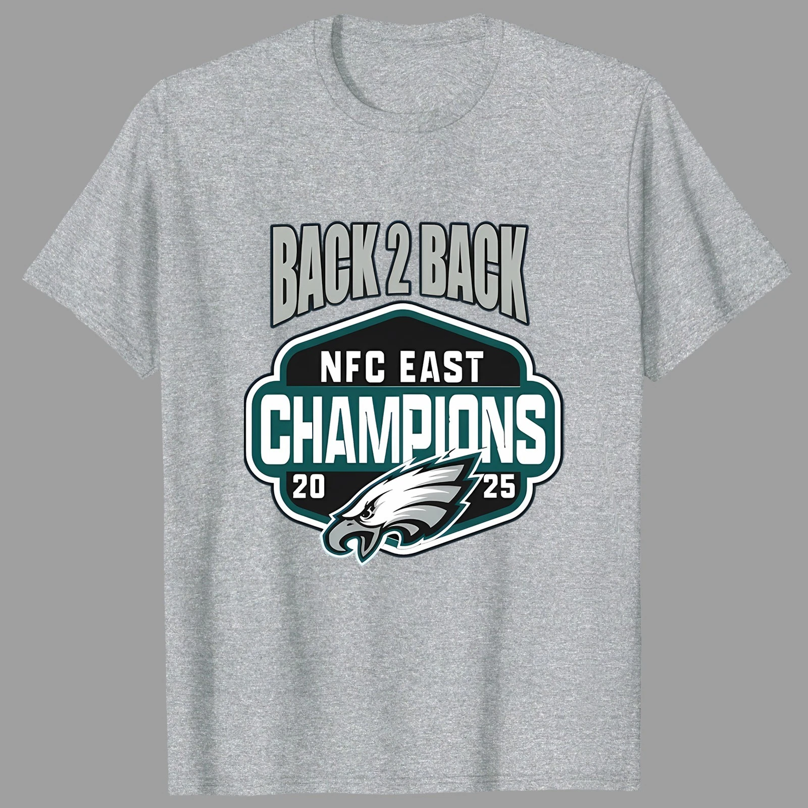 Philadelphia Back To Back 24-2025 NFC East Champion TShirt - Full Size
