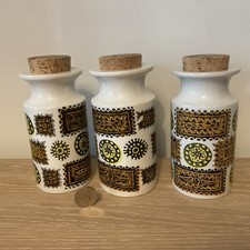Portmeirion Pottery. Talisman Storage Jars. Set of 3 All With Cork Lids