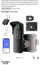 Matte Black Keyless Entry Fingerprint and Key Card Door Lock Durable Hardware