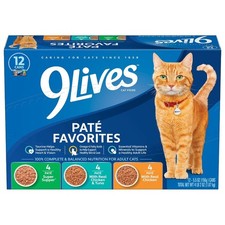 Wet Cat Food Pate Variety Pack, 5.5 oz Cans, Pack of 12