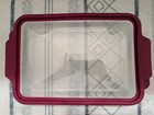 The Pioneer Woman Clear Glass Casserole Dish Baking Pan with Red Lid 3 qt 9 x 13 — photo 1