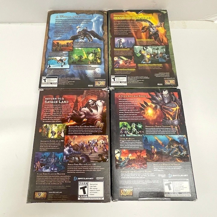 4 Vintage World of Warcraft Boxed Game & 3 Expansion Packs Untested - Image 3 of 4