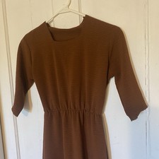 Amish Mennonite Dress 32 Bust/22-24 Waist Pullover Youth Girls No Cape Orange