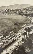 France, Cannes, La Croisette, View of the Beach & the Port, Suquet, 1946