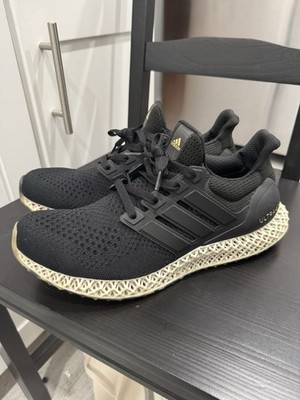 adidas Mens Ultra 4D Lace Up Sneakers Shoes Casual - Black size 10