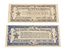 Poll Parrot Shoe Money $5 10 Cents Alexanders Longview Washington Advert LPE