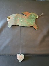 Vintage Metal Rabbit Yard Ornament Or Wall Hanger