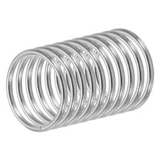 1.4 Inch Dream Catcher Rings Metal Macrame Wreath Floral Hoop Silver, 10pcs