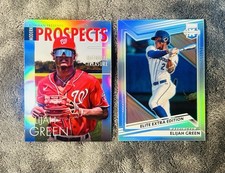 Elijah Green 2022 Elite Extra Edition Silver Prizm 2023 Bowman Modern Prospects